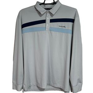 Travis Mathew Gray and Blue Polo Shirt